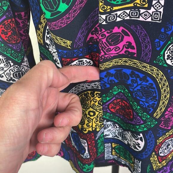 Vintage Evan Picone geometric designed l/s blouse women’s 14 - Picture 4 of 15